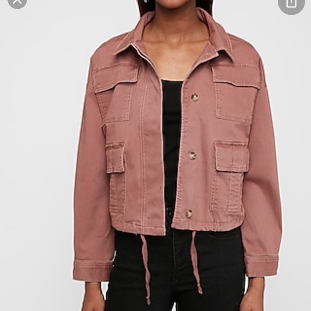 Cropped Twill Jacket